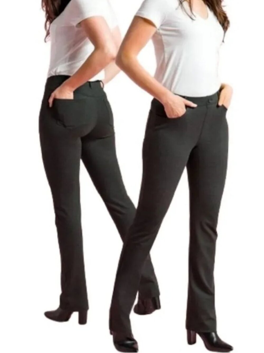 New Betabrand Black Jeanie Straight Dress Pant Yoga Pants Small Petite